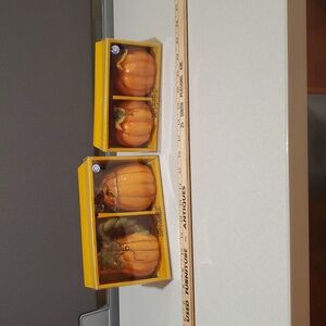 Pumpkin Sugar, Creamer, Salt And Pepper Sets